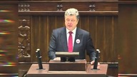 Prezydent Ukrainy Petro Poroszenko w polskim Sejmie