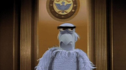 Muppet show.  Kermit walczy z koronawirusem