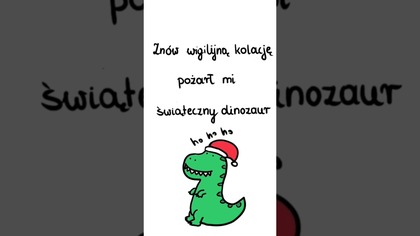 Świąteczny dinozaur