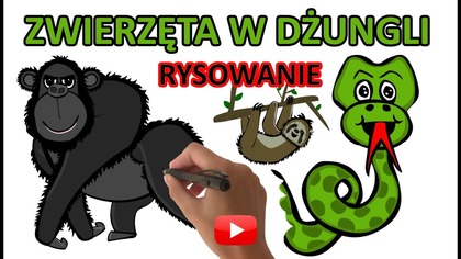Zwierzęta dla dzieci w dżungli rysowanie