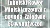 Lubelski Rower Miejski przegrał z pogodą.  Zaledwie 65 wypożyczeń