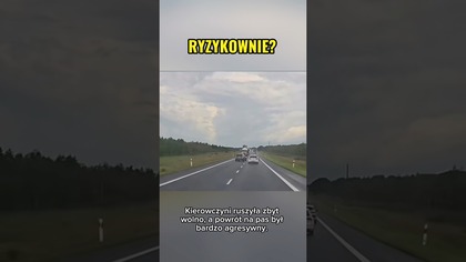 Prawie skończyło się tragedią! Tak NIE wyprzedzaj  #polscykierowcy #wyprzedzanie #dashcam #droga