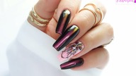 Cat Eye flower nails art tutorial / Elisium Nails