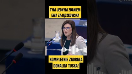TYM JEDNYM ZDANIEM EWA ZAJĄCZKOWSKA KOMPLETNIE ZAORAŁA DONALDA TUSKA! #polityka #konfederacja