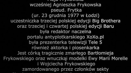 Frytka 2014 Maja Frykowska wcześniej Agnieszka Frykowska Świadectwo PRAWDY