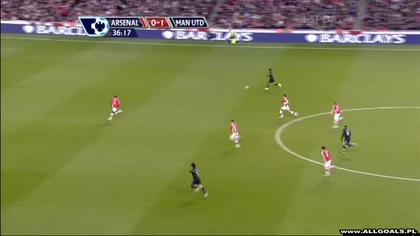 Premier League sezon 2009/2010 Arsenal Londyn 0-2 Man Utd Rooney