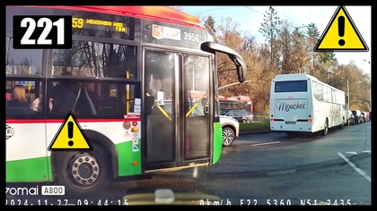 Zablokowanie ruchu przez kierowcę autobusu