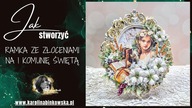 Ramka ze Złoceniami na I Komunię Świętą  Elegancka Pamiątka DIY  Opis: