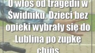 O włos od tragedii w Świdniku.  Dzieci bez opieki wybrały się do Lublina po zupkę chińską