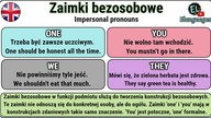 Zaimki Bezosobowe - Impersonal Pronouns - Angielski Gramatyka - ONE, YOU, IT, WE, THEY
