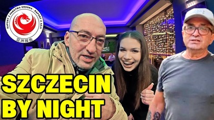 Idziemy w miasto z Romanem z Dortmundu.  Szczecin nocą