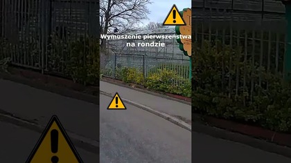 Wymuszenie pierwszeństwa na rondzie #shorts #rikordwidjo