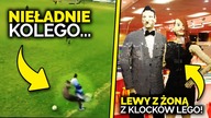 OSTRY WŚLIZG W KOLANA RYWALA! ROBERT I ANNA LEWANDOWSCY Z KLOCKÓW LEGO!