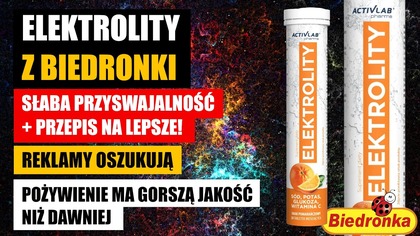 Elektrolity z Biedronki  czy warto kupić?  Słaba przyswajalność? + PRZEPIS na lepsze!