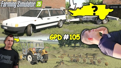 JAK ON TO PRZYWIÓZŁ ...  NIE DAŁO SIĘ TEGO ŚCIĄGNĄĆ MARCIN ZGRABIA ŁĄKĘ ... GPD FS 25 105