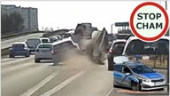Policjanci wjechali w barierki - Warszawa 17. 03. 2023 #1031 Wasze Filmy