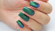 Green Autumn leaves nails art Tutorial / Sunflower Professional