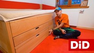 843. Drewniane łóżko dziecięce z dużymi szufladami - cz. 4 - koniec