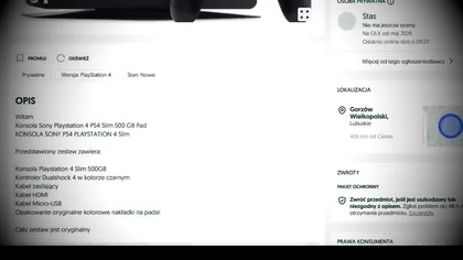 ZARYZYKOWAŁEM ZAKUP - PODEJRZANA OFERTA Z PAKIETEM OCHRONNYM NA OLX - NOWA KONSOLA SONY PS4 ZA 250zł