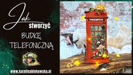 Budka telefoniczna z HDF w stylu Vintage  tutorial, scrapbooking, krok po kroku