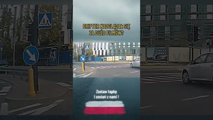 Pisk opon, start jak w filmie iwylot z drogi  Za dużo kina?#drift #polskiedrogi #wypadek #brawura
