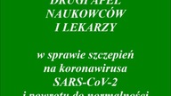 Drugi apel naukowc&oacute;w i lekarzy w sprawie szczepień na koronawirusa SARS-CoV-2 i powrotu do no