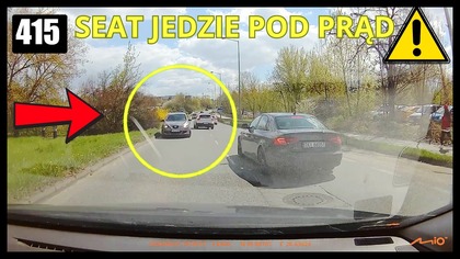 Jazda pod prąd kierowcy Seata