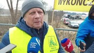 07. 03. 2023r Protest rolnik&oacute;w w Piaskach.  Niemcy cofnęli TIR-y z mąką z Polski