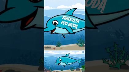 Zwierzęta pod wodą z piłek - delfin