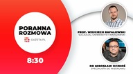 Dr Mirosław Oczkoś i prof.  Wojciech Rafałowski w Porannej rozmowie Gazety.pl (4. 12)
