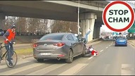 Potrącenie motocyklisty w Katowicach - zajechanie/najechanie #1785 Wasze Filmy