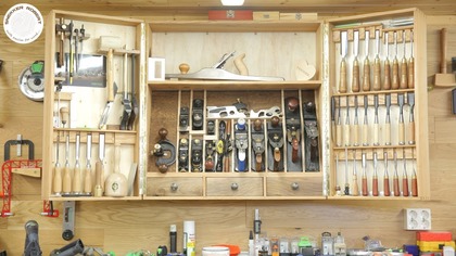 143 Making a Hand Tool Cabinet Organizer Part 4 / Dovetail drawers, Chisel holders