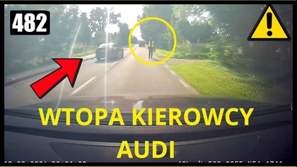 Wtopa kierowcy Audi na oczach Policji