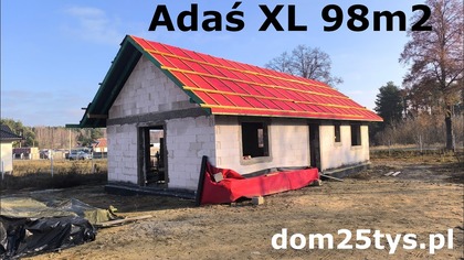 Dwa domy Adaś XL 98m2 na sprzedaż z działką i mediami | Prawie stan surowy Otwarty | Jaka cena ?