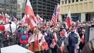 Protest Poloni amerykańskiej w Chicago przeciw ustawie S.447