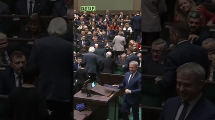 Kaczyński i posłowie PiS wyszli z sali sejmowej podczas ogłoszenia kandydatury Czarzastego
