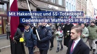 Mit Hakenkreuz und SS-Totenkopf: Gedenken an Waffen-SS in Riga