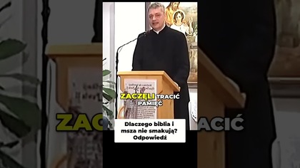 Dlaczego Biblia i Msza Nie Smakują Odpowiedź! #pawlukiewicz