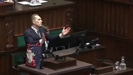 Berkowicz wręcza prezent Tuskowi.  Bawarskie spodnie