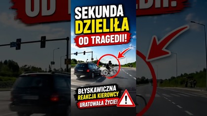 Rowerzysta zaryzykował wszystko!  #Bezpieczeństwo #Dashcam