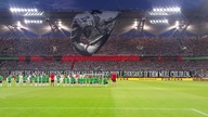 Oprawa kibiców Legii Warszawa podczas meczu Ligi Mistrzów