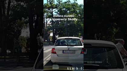 Zielone światło dla kierowcy Skody #shorts #rikordwidjo