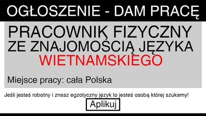 Osobliwe ogłoszenie o pracę!