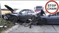 Czołówka Citroena z Audi - Wypadek - 5 tys.  mandatu i 10 punktów karnych #2122 Wasze Filmy