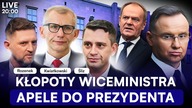 DUDA POPARŁ TUSKA.  CZARNE CHMURY NAD WICEMINISTREM SZEJNĄ [NA ŻYWO] KWIATKOWSKI, ROZENEK, ŚLIZ