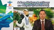 Adam Małysz przywitany na Okęciu (24. 02. 2010)