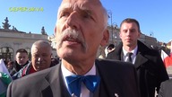Janusz Korwin-Mikke na proteście transportowców 10.10.2015