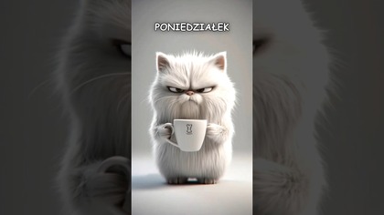PONIEDZIAŁEK...  #shorts #kot #urocze #humor #śmieszne #poniedziałek #kawa