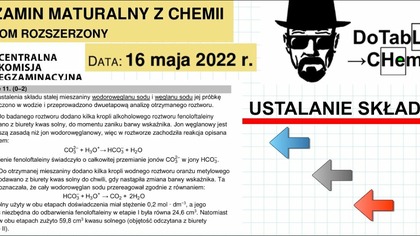 W celu ustalenia składu stałej mieszaniny wodorowęglanu ZADANIE 11 CKE 2022 MAJ. #chemia #chemistry