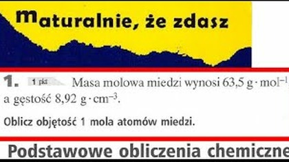 Masa molowa miedzi wynosi 63,5 ...  PODST.  OBL.  CHEM | MATURALNIE, ŻE ZDASZ | ZADANIE 1 Wsip PERSONA